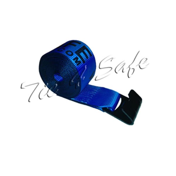 Time Out 4 in. x 30 ft. Winch Straps with Black Flat Hook; Blue - 2 Piece TI1484016 - main